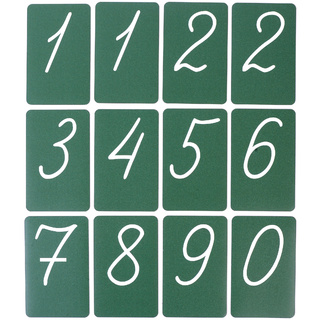 Набор магнитных карточек "Числительные" (цифры, фон зелёный)*
