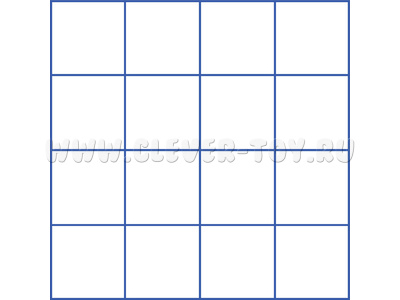 Магнитно-маркерное поле "Клетка" для работы на классной доске (маленькое) (остатки)