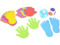 Набор следов "Отпечатки рук и ног" (6 пар рук и 6 пар ног в 6 цветах)